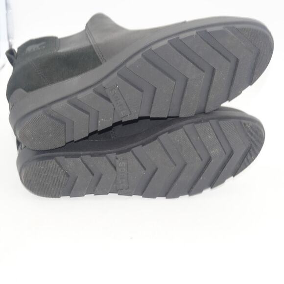 NEW SOREL Women's 9.5 Evie II Chelsea Black Sea Salt Ankle Boots Booties - Picture 8 of 9